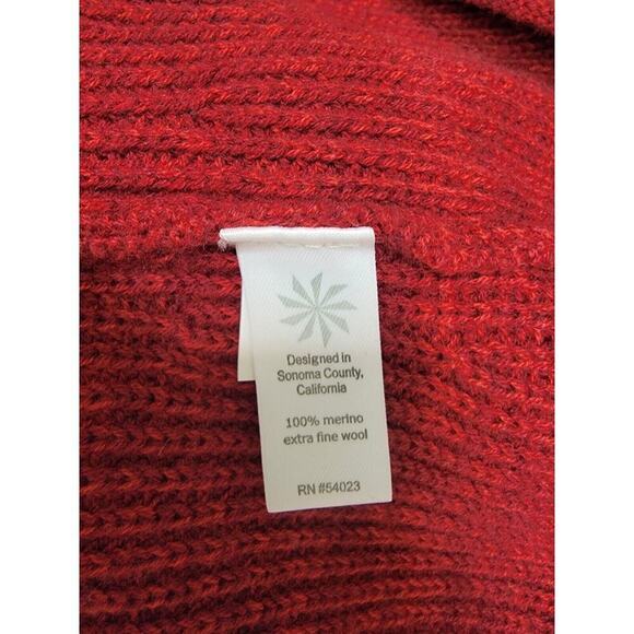 Athleta Pinewood Sweater Dress Size MP Mock Neck 100% Merino Burgundy Knit - Picture 11 of 12